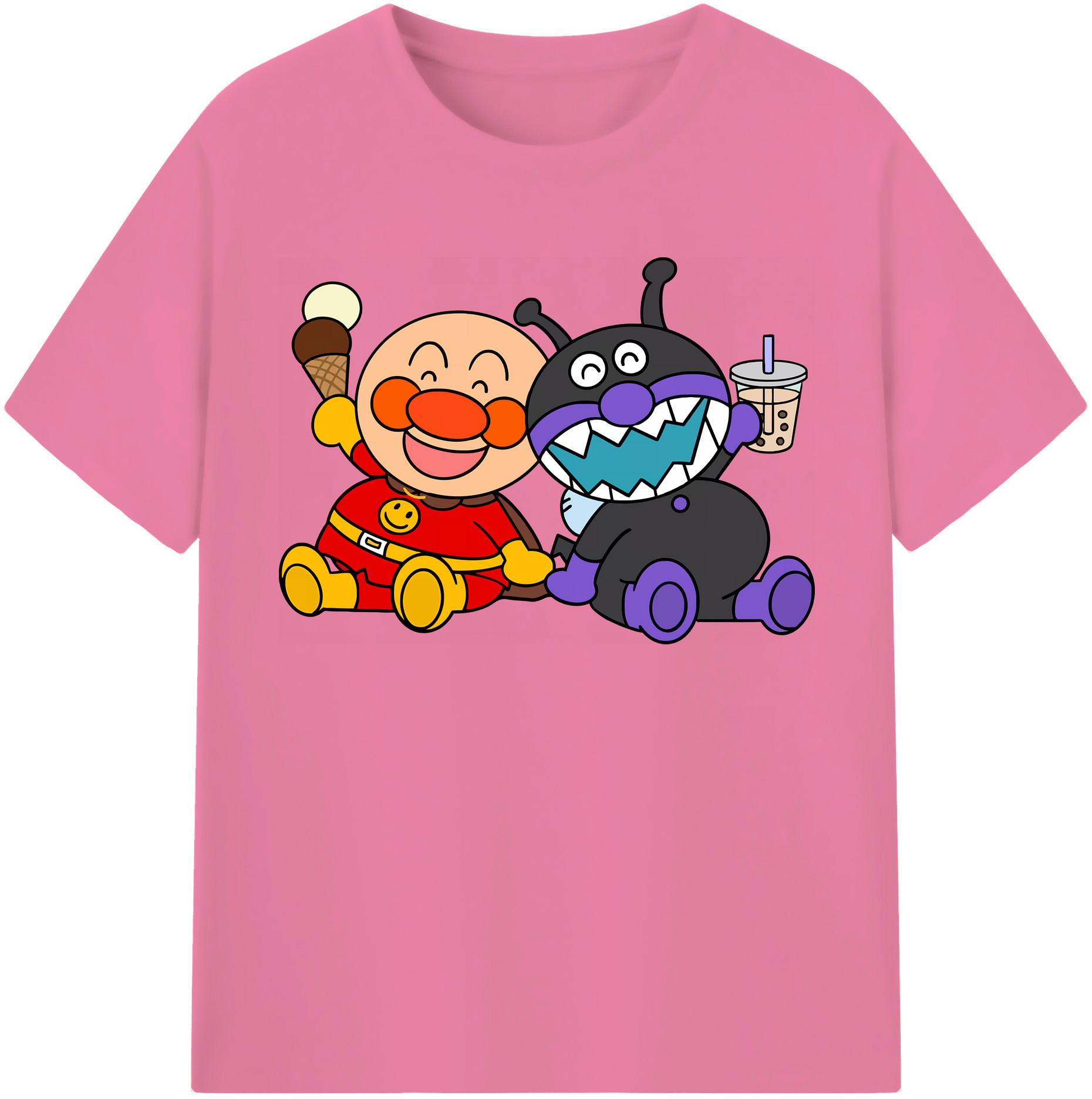 （画像用） アンパンマン Anpanman 綿100％半袖Tシャツ（フロントプリント）